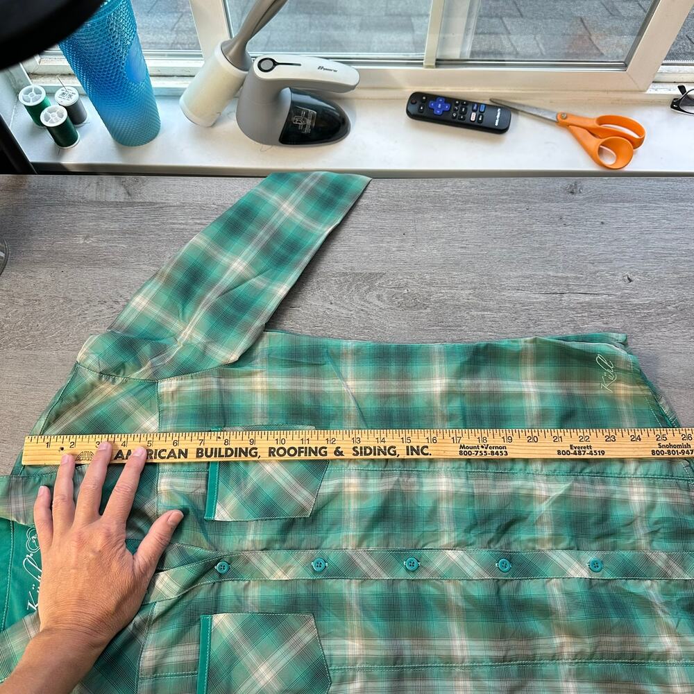 Kuhl Ionik Green Plaid Button Down Long Sleeve Shirt Small Woman's - Picture 6 of 7